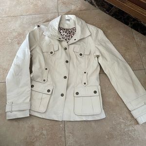 Georgiu Studio White genuine Leather Jacket